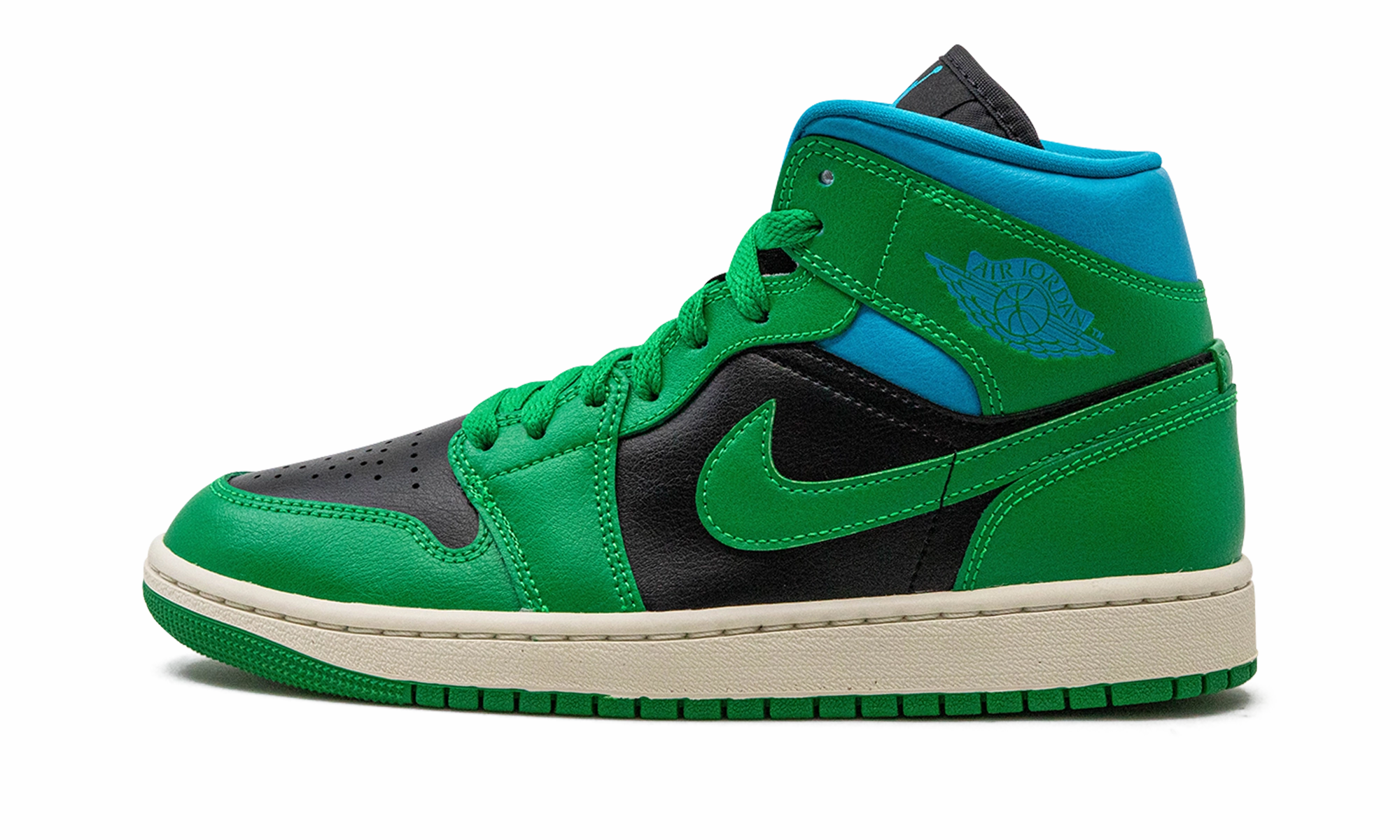 AIR JORDAN 1 MID WMNS "Lucky Green Aquatone" Tread Pattern Light cushion