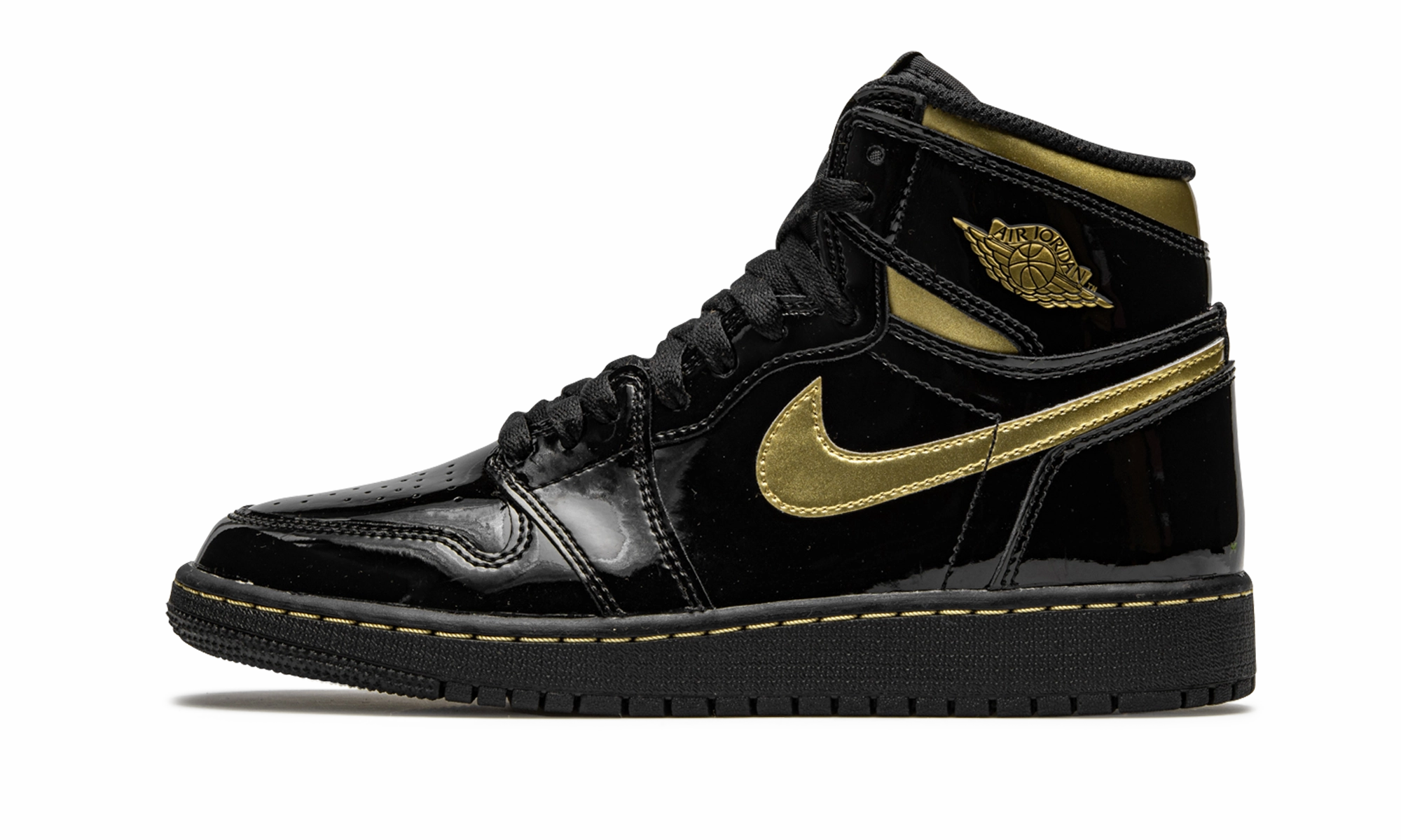 Urban Motion Air Jordan 1 Retro High OG GS "Black Metallic Gold"