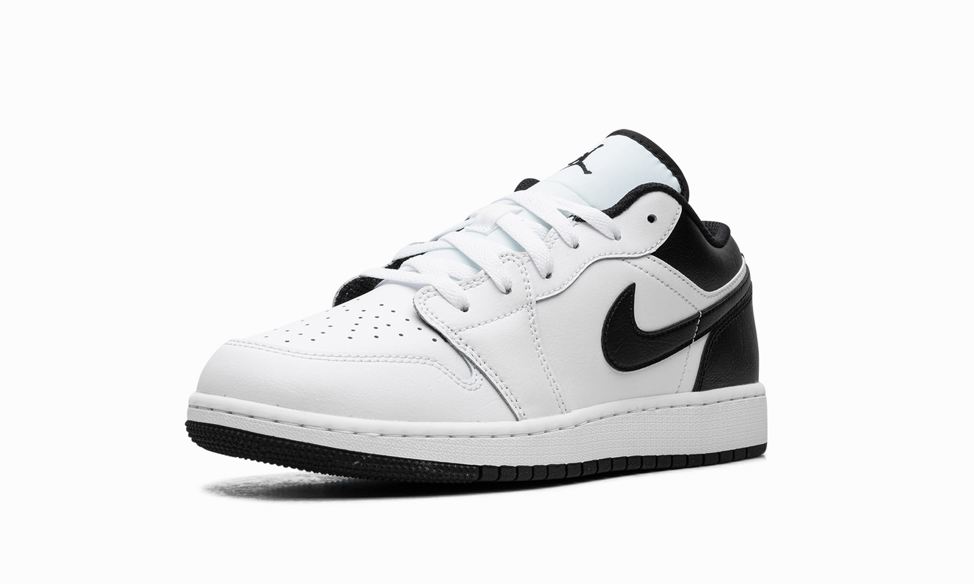 Flexible Fit Air Jordan 1 Low GS "WHITE BLACK"