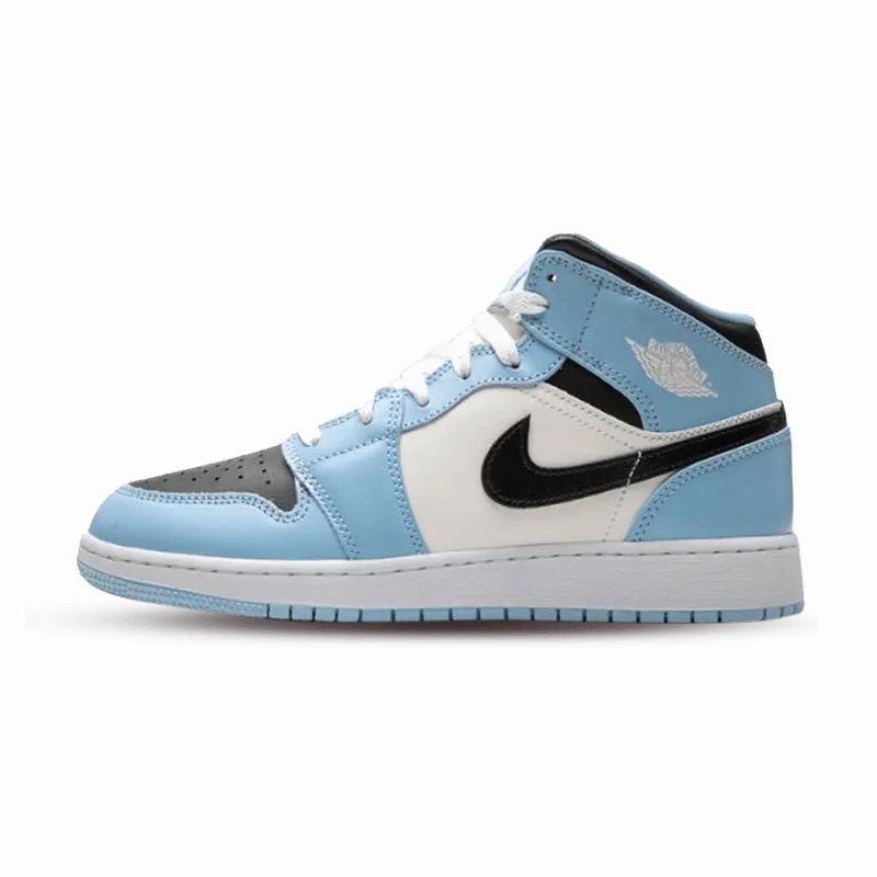 Sculpted durability Lifestyle Fit Air Jordan 1 Mid Ice Blue (GS)