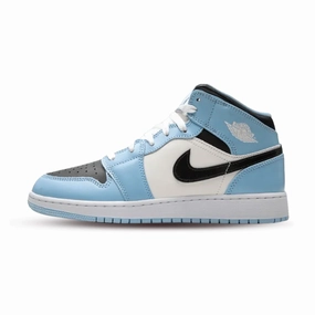 minimalist - running - shoes Autumn running style Air Jordan 1 Mid Ice Blue (GS)