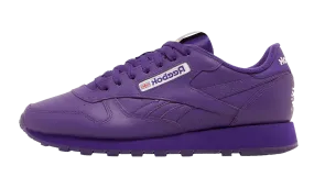Classic Leather "Purple" running with a hat indoor shoes