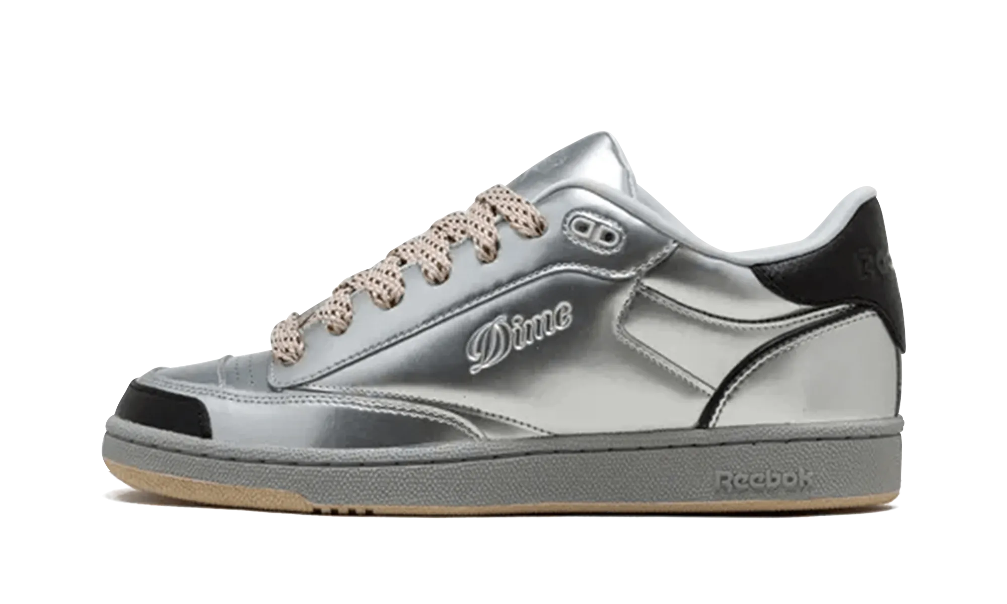 Club C Bulc "Dime - Metallic Silver" Male - runner running on grass shoes