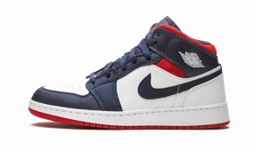 Air Jordan 1 Mid SE GS "USA" Casual Outfit Strong Traction