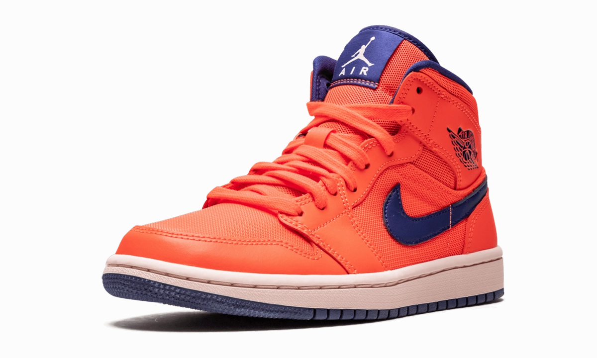 AIR JORDAN 1 MID WMNS "Turf Orange" Comfortable Walking Effortless Wear