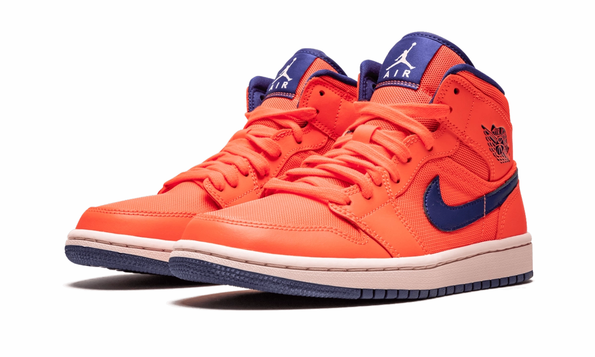 AIR JORDAN 1 MID WMNS "Turf Orange" Long Comfort Hiking Shoes