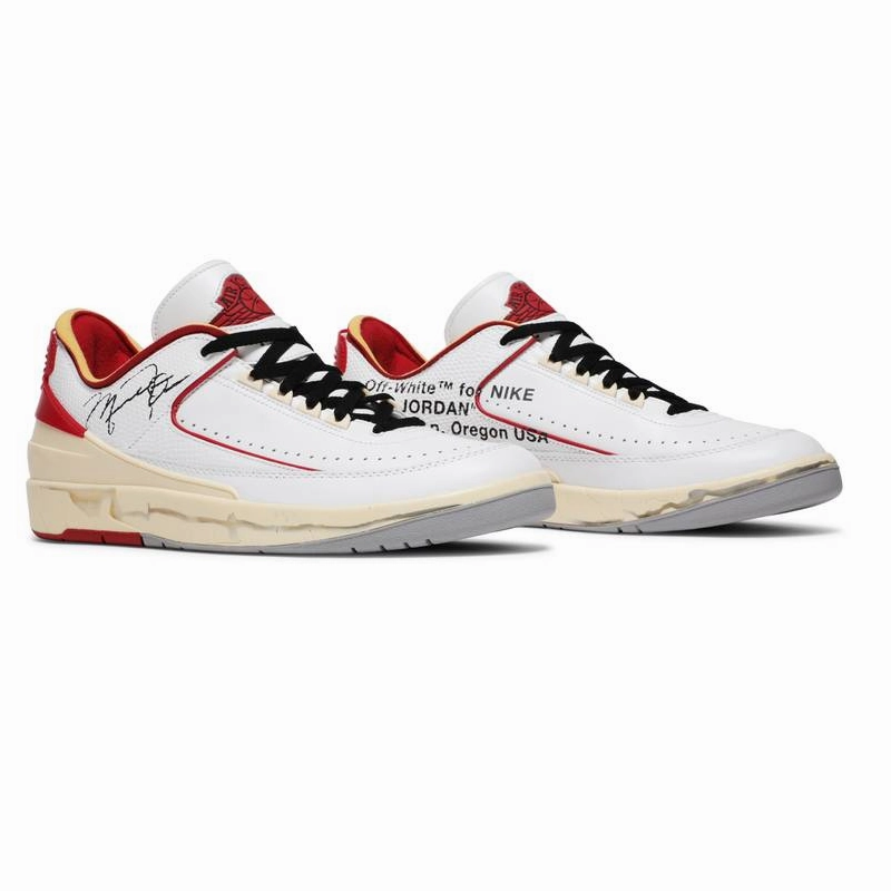 Air Jordan 2 Retro Low SP Off-White White Red Luxe Touch