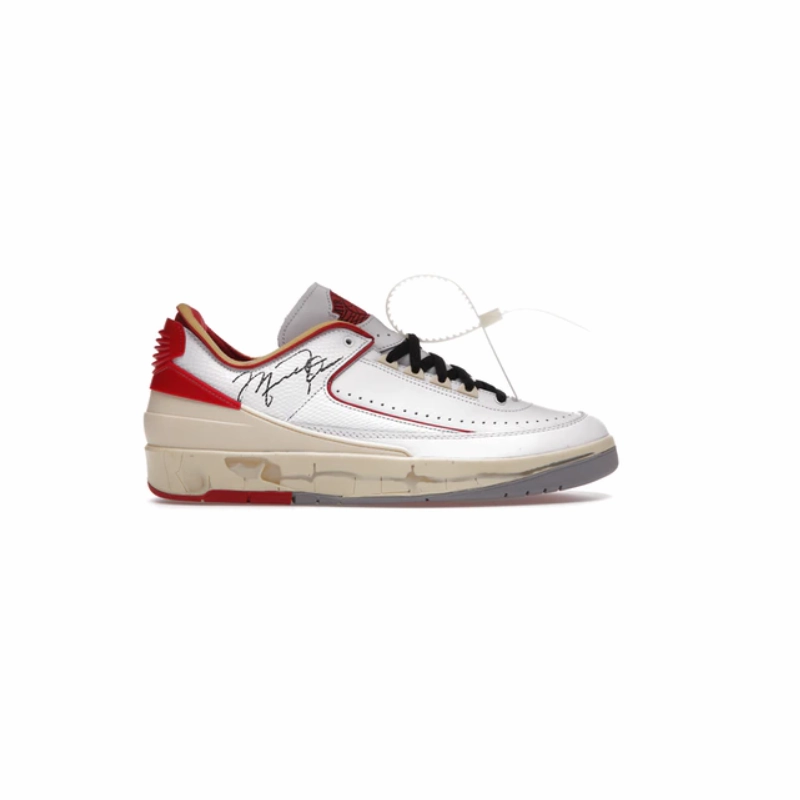 Weather resistant Air Jordan 2 Retro Low SP Off-White White Red