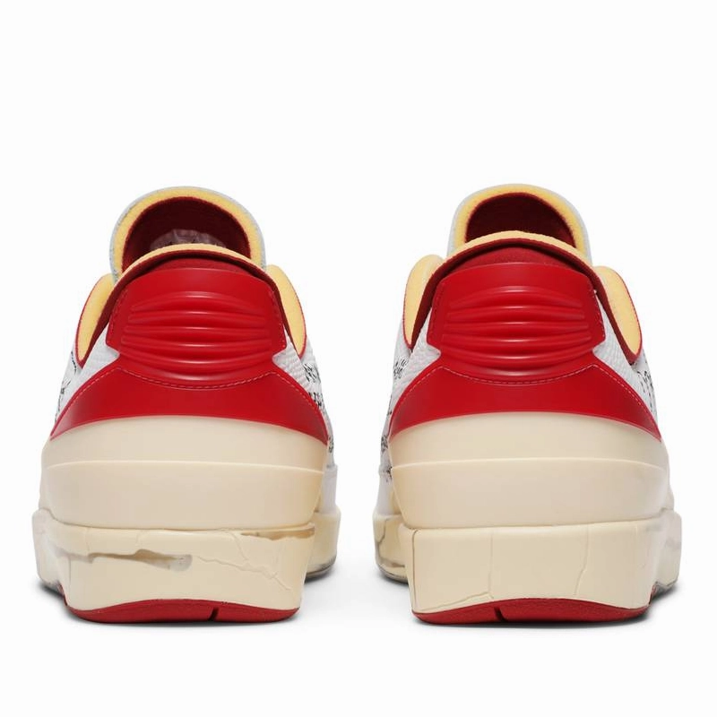 Ultra-soft sole Air Jordan 2 Retro Low SP Off-White White Red