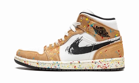 Air Jordan 1 Mid SE "Brushstroke" cool tones