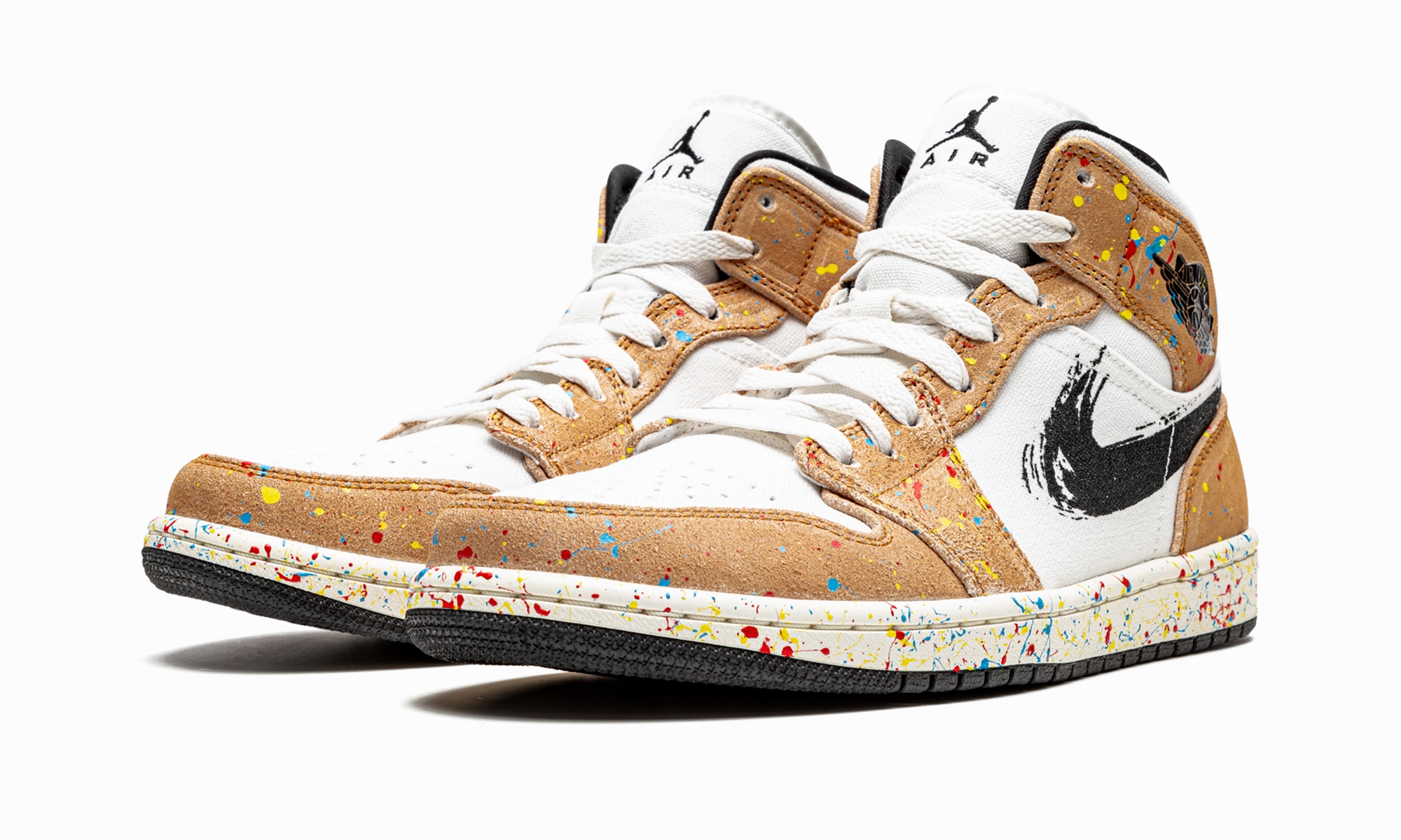 Shock-absorbent flexibility Streamlined materials Air Jordan 1 Mid SE "Brushstroke"