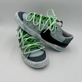 Dry running individual shoes Nike Blazer Low '77 Jumbo Dark Green Over Laces Water Green"