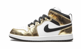 AIR JORDAN 1 MID SE PS "Metallic Gold" Iconic Style Urban Adventure
