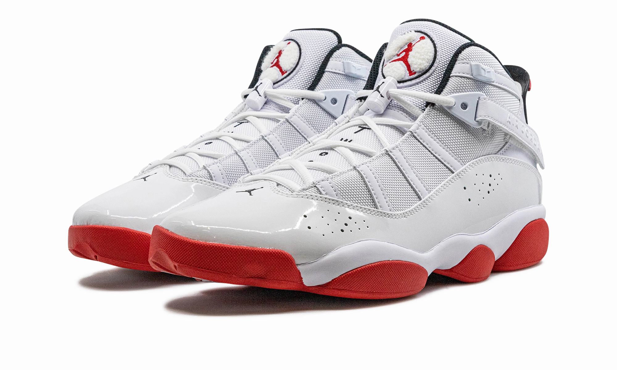 Jordan 6 Rings "White / University Red" wide - toe shoes