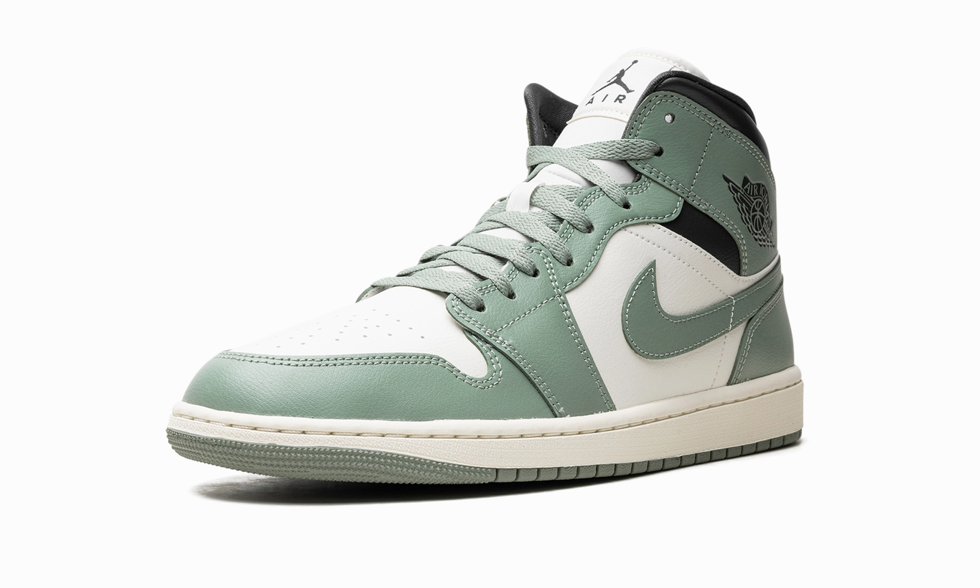 Cushioned Support Elevated Sole AIR JORDAN 1 MID WMNS "JADE SMOKE"