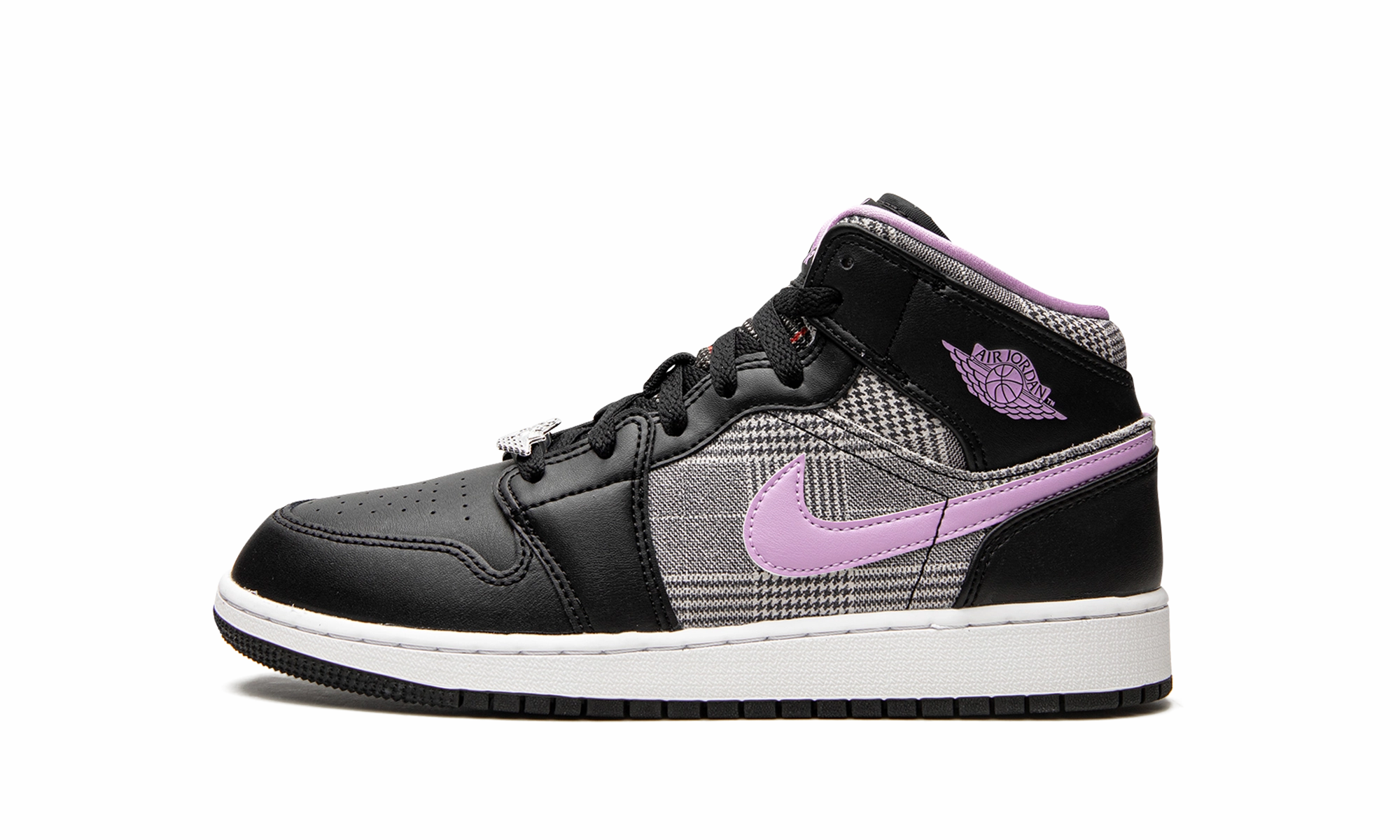 Air Jordan 1 Mid GS "Houndstooth" Smooth Finish