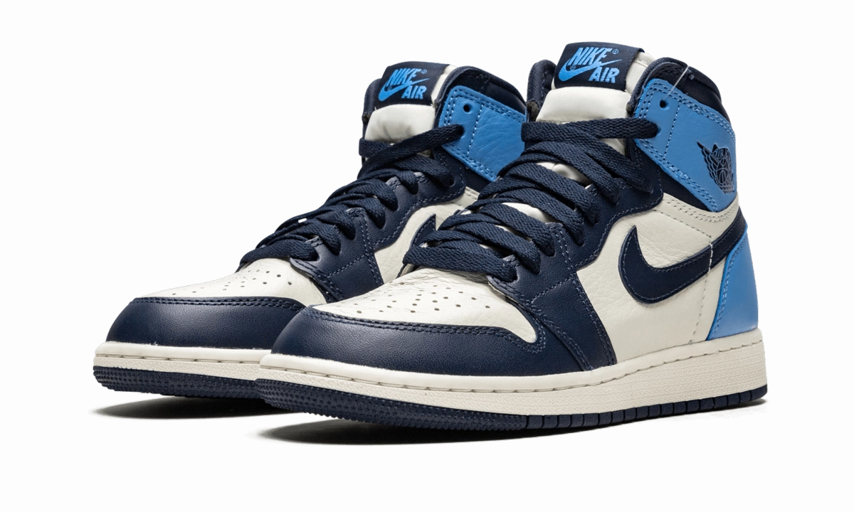 Comfortable Cushioning Neutral Footwear Air Jordan 1 Retro High OG GS "Obsidian/University Blue"