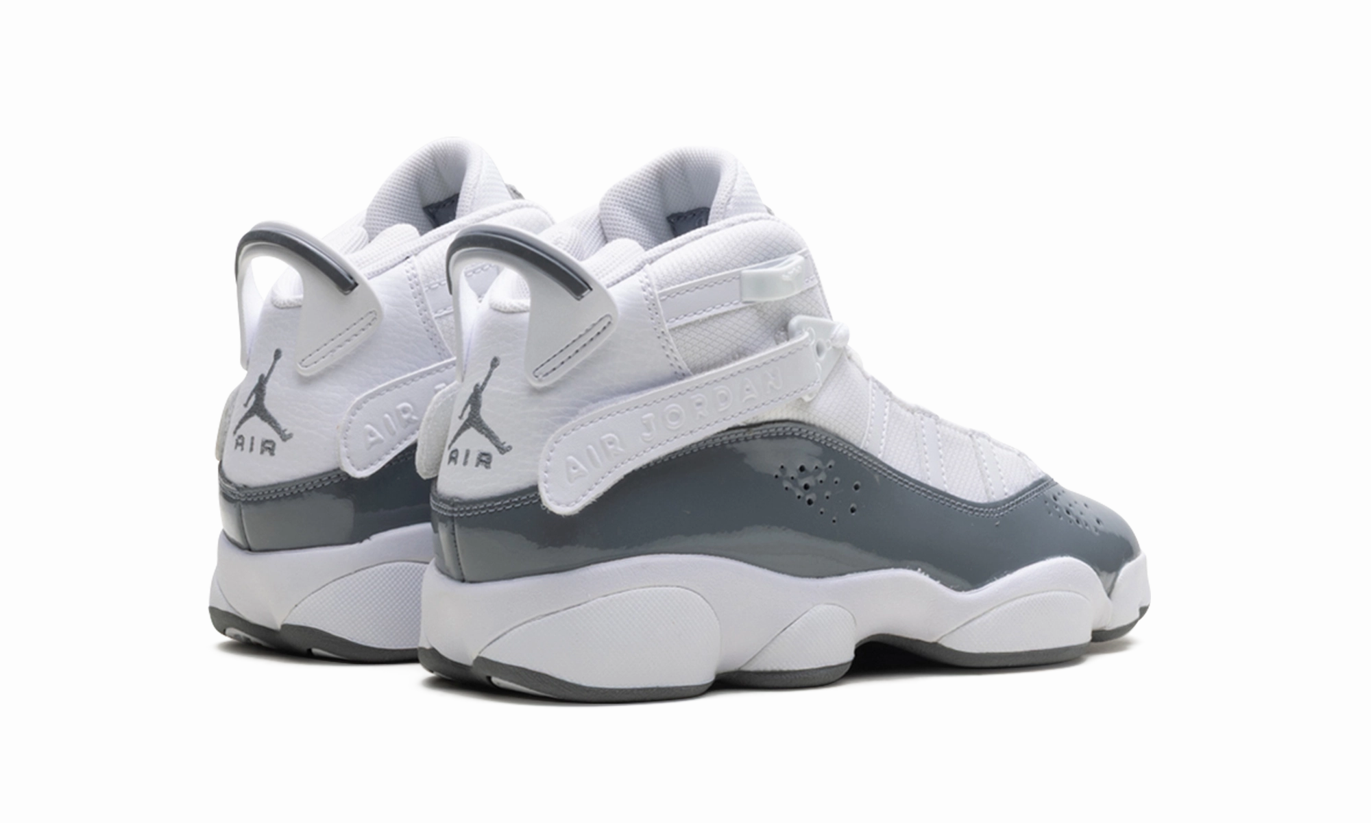 muscular strength running shoe boost Air Jordan 6 RINGS GS "WHITE COOL GREY"