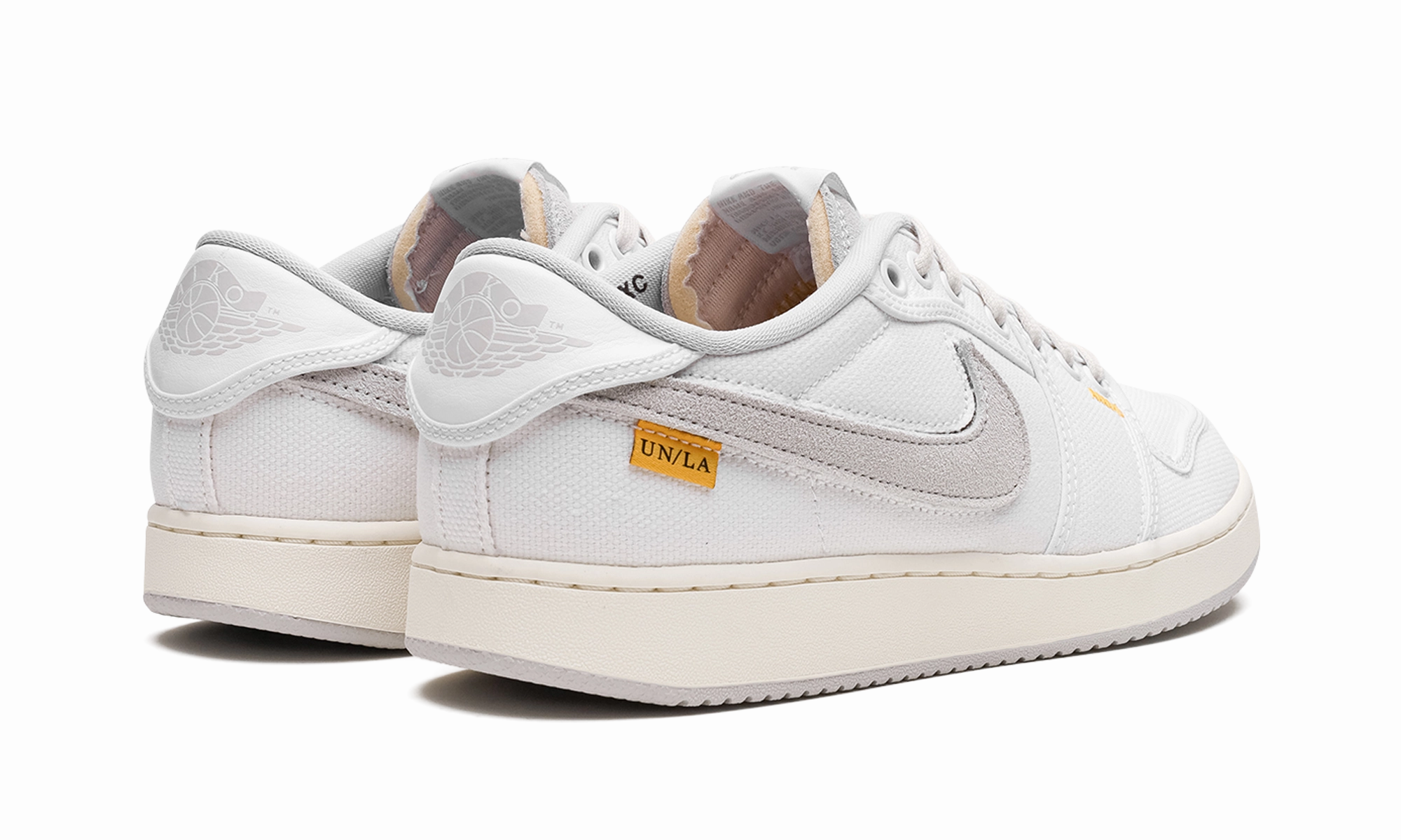 Durable Design Contrasting Colors Air Jordan 1 KO Low "Union - White Canvas"
