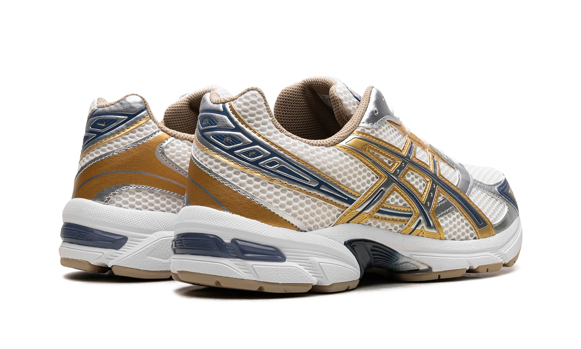 Gel-1130 "Cream Pure Silver Gold Blue" weekend - running essential shoes