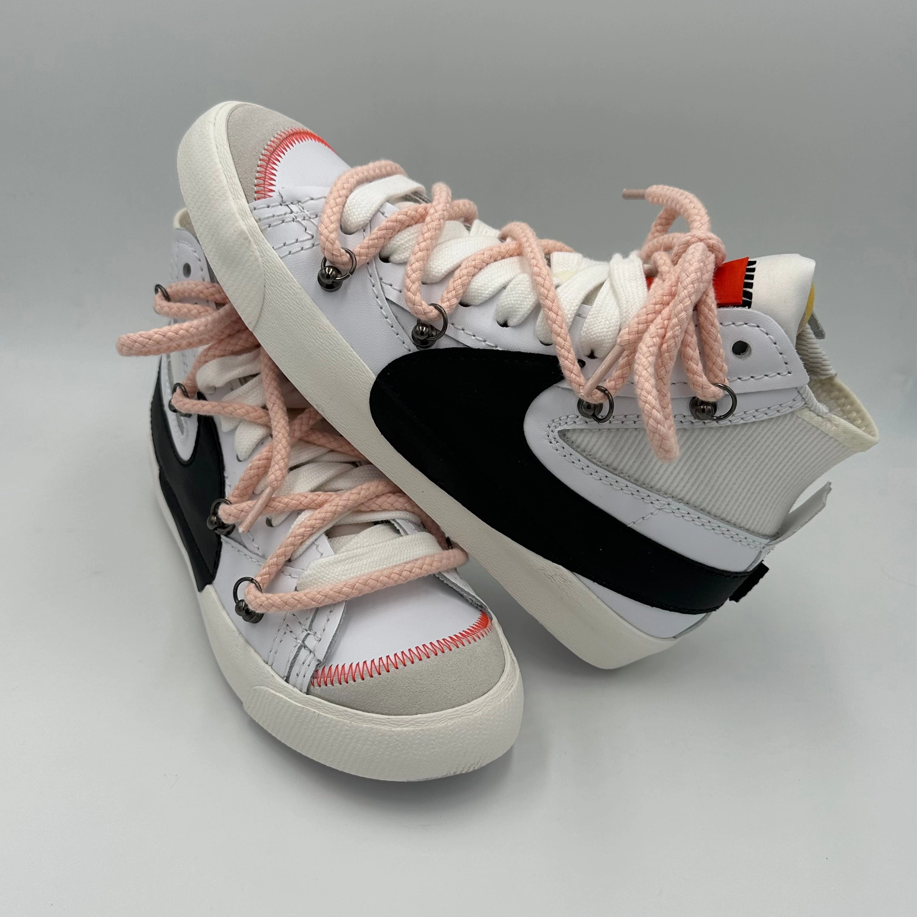 running shoes for beginners zippered running wear Nike Blazer Mid '77 Jumbo White Over Laces Rope Pink"