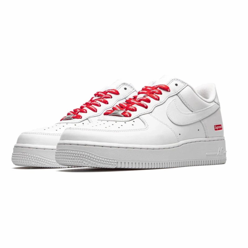 shock - plate running gear treadmill shoes Supreme x Air Force 1 Low Box Logo ??White