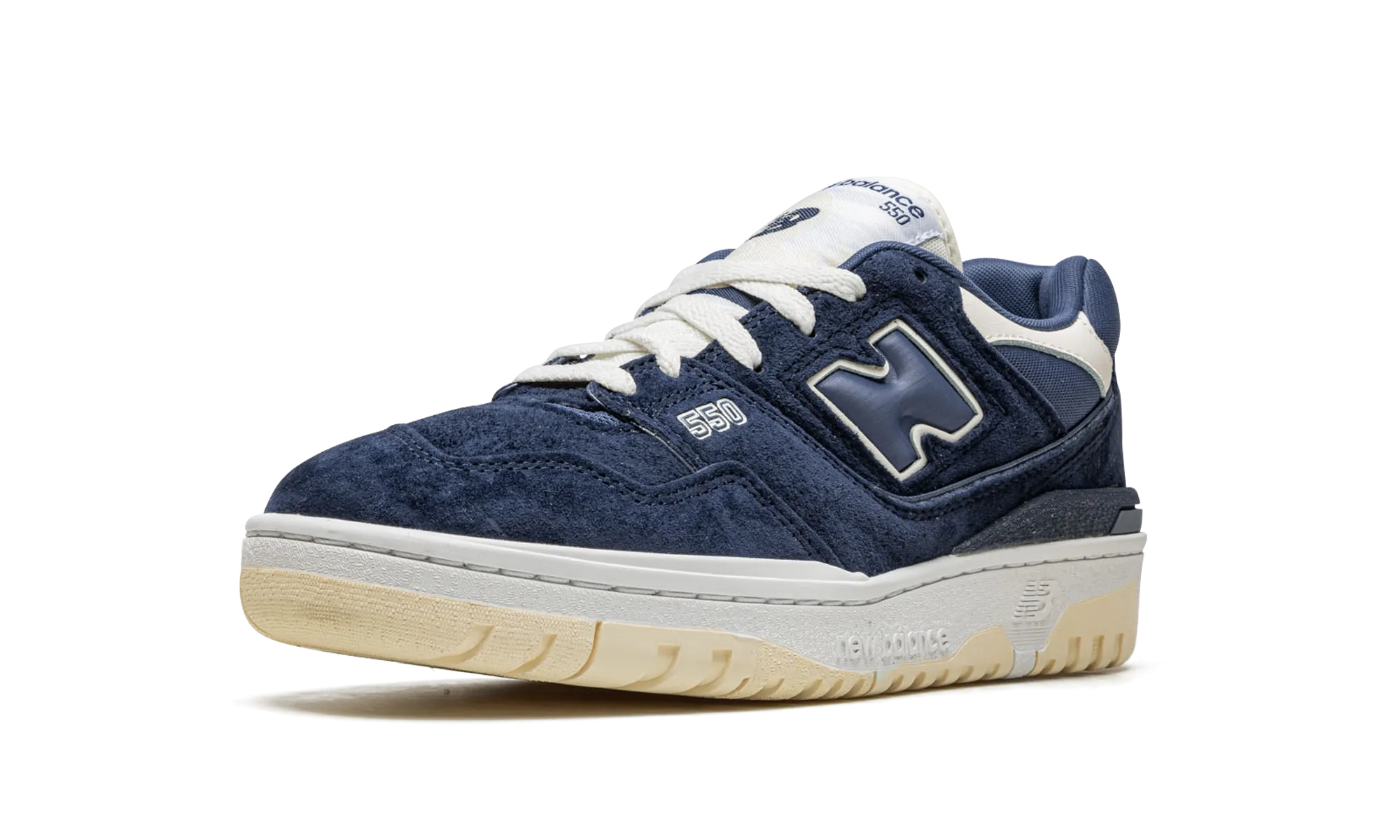 550 "Natural Indigo" logo - beaded shoes