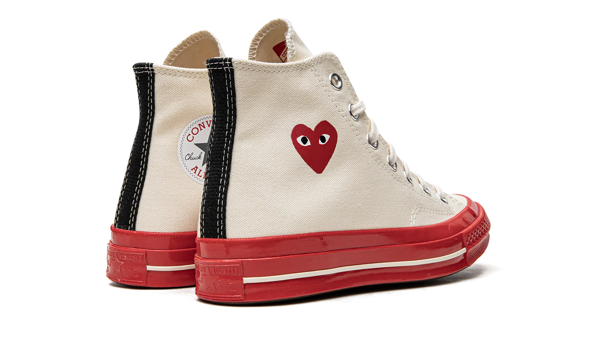 Chuck 70 High "CDG Play - Pristine Red" High-Quality Materials