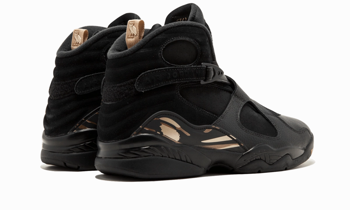 Air Jordan 8 Retro OVO "Black" flexible insole shoes Bright color selection