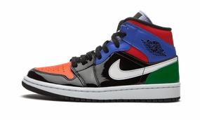 AIR JORDAN 1 MID SE WMNS "Multicolor Patent" Style Boost Easy traction