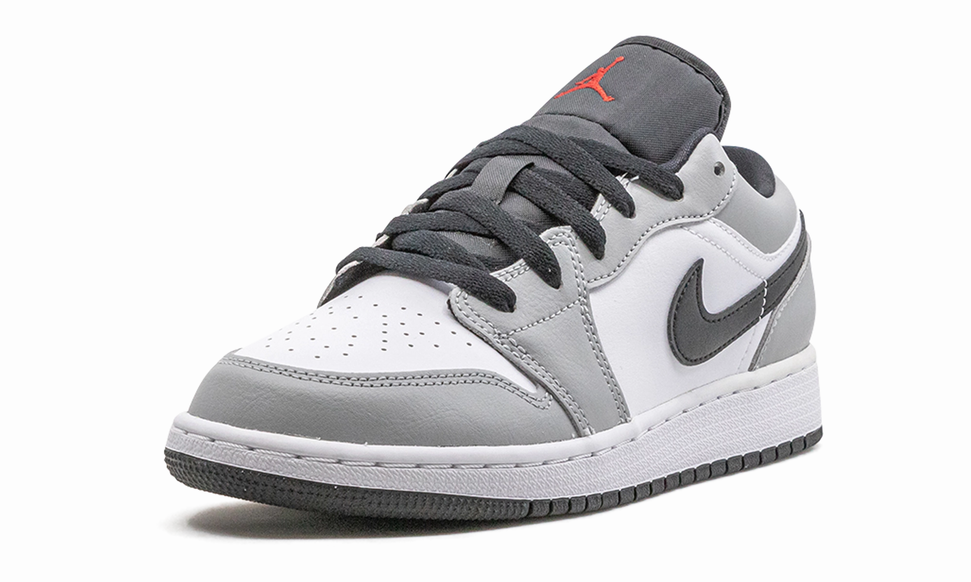 Air Jordan 1 Low GS "Light Smoke Grey" Street Fashion Ultra Comfort