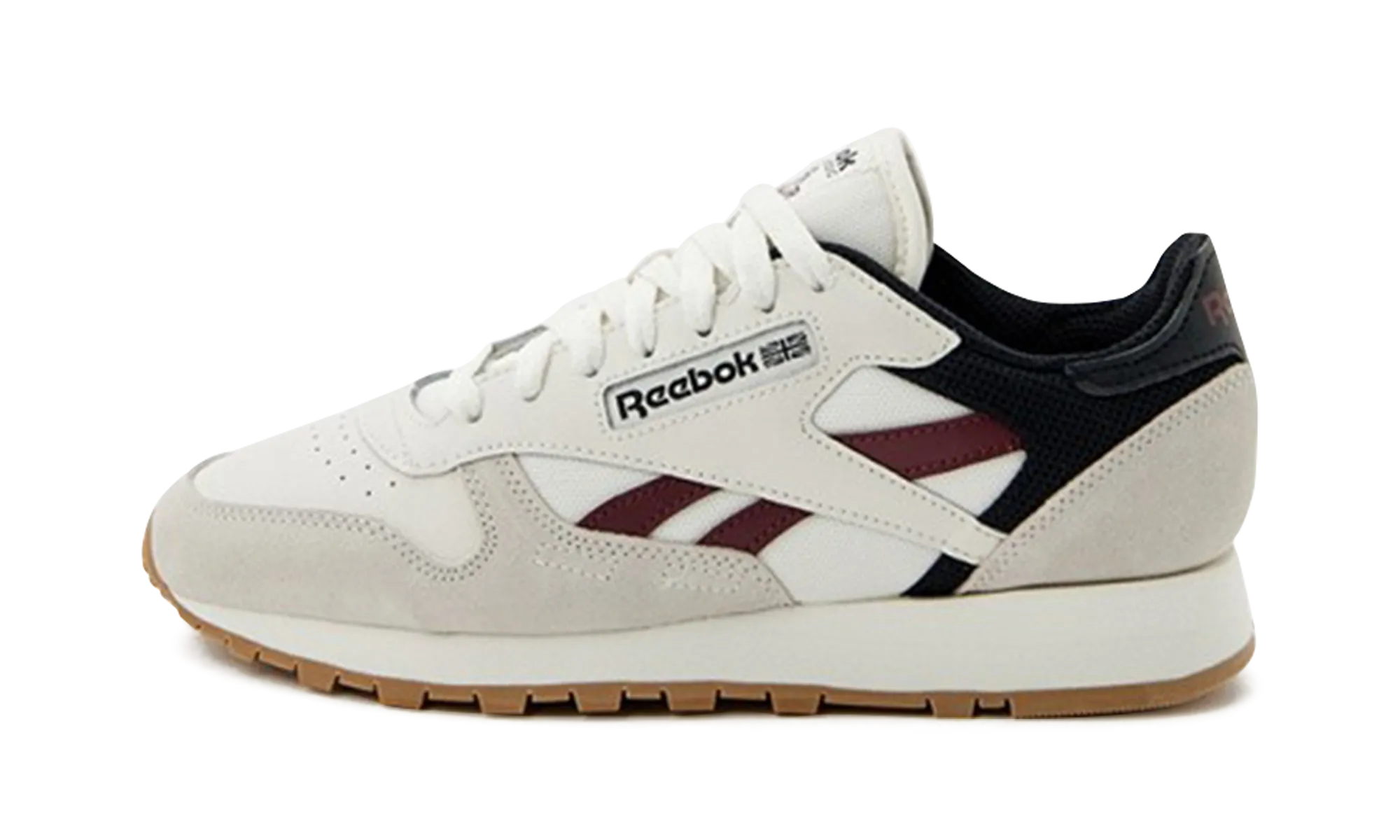 fabric - finish - design shoes CLASSIC LEATHER "White / Maroon"