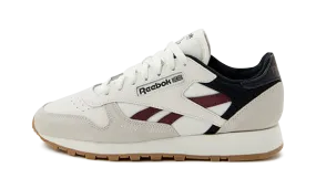 CLASSIC LEATHER "White / Maroon" wood - grain - design shoes