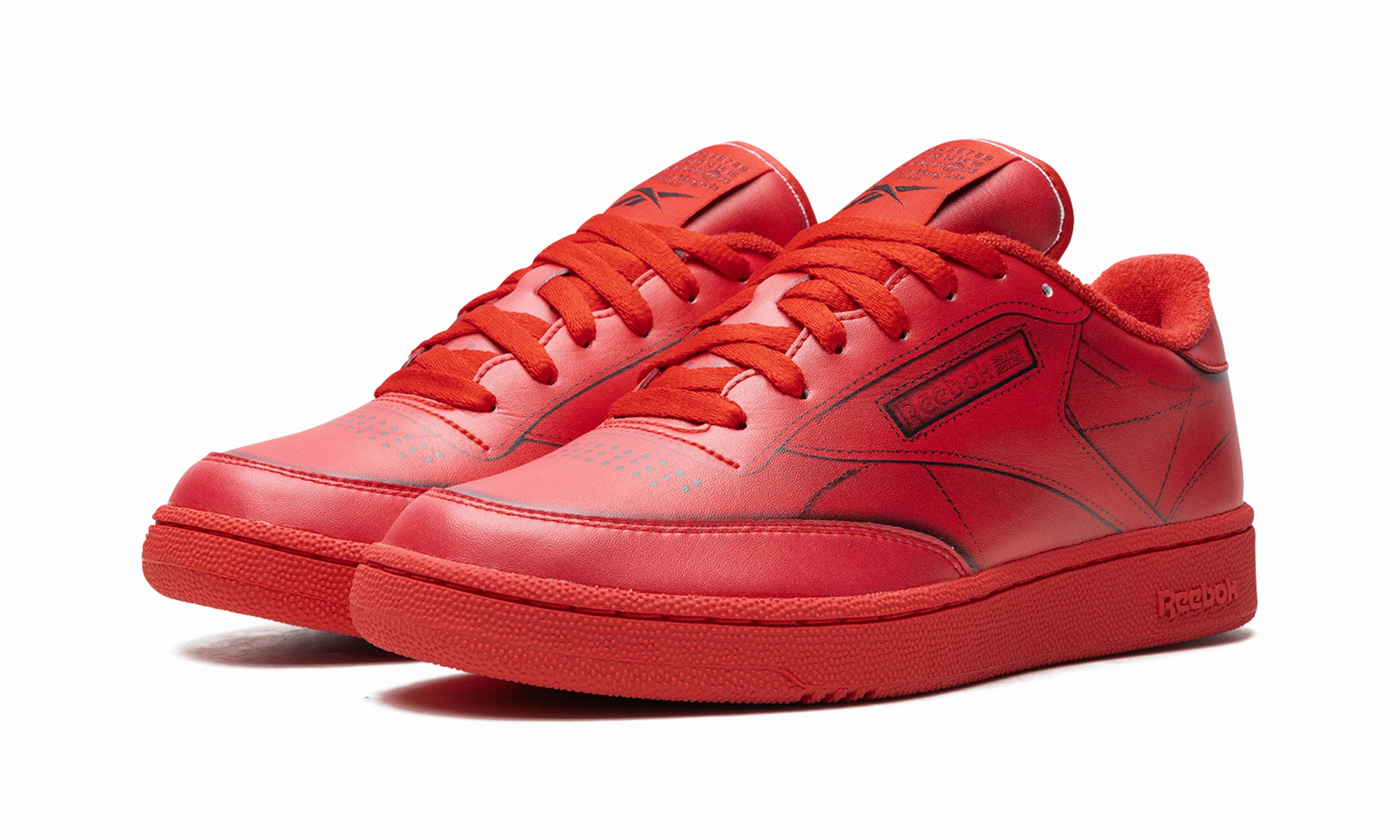 Maison Margiela x Club C "Vector Red" Wide Fit Option
