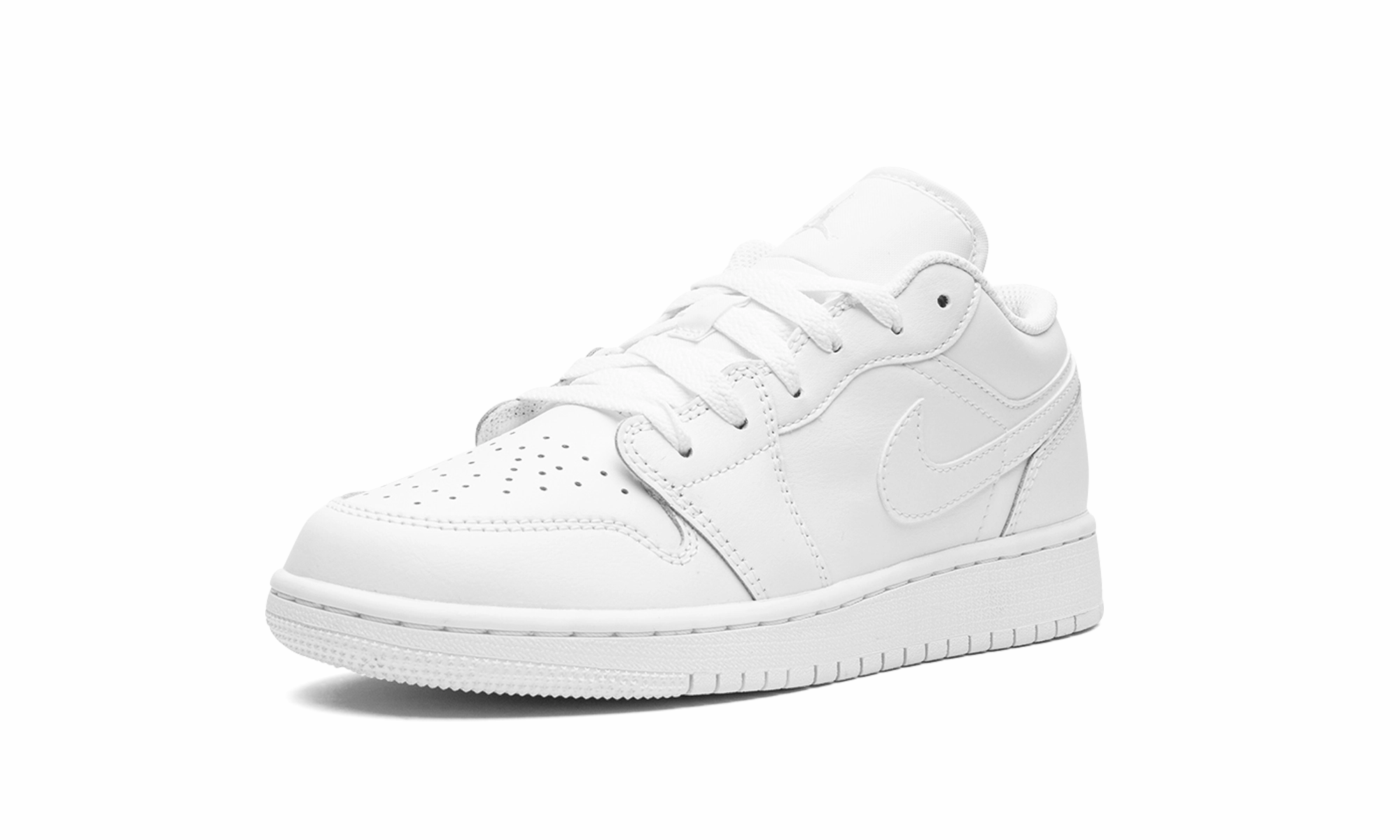 Air Jordan 1 Low GS "Triple White" Soft Finish