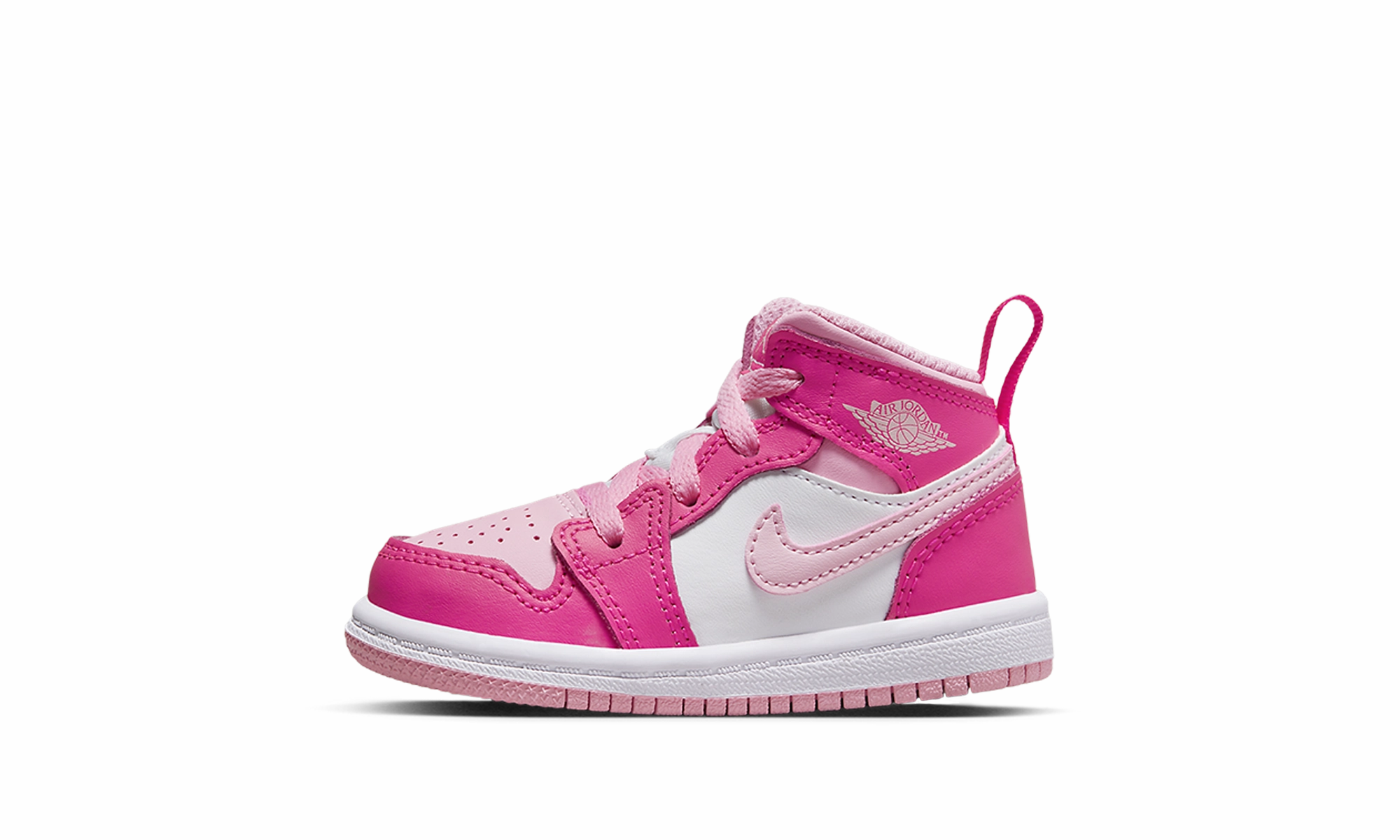 Back Pull Air Jordan 1 Mid TD "Fierce Pink"