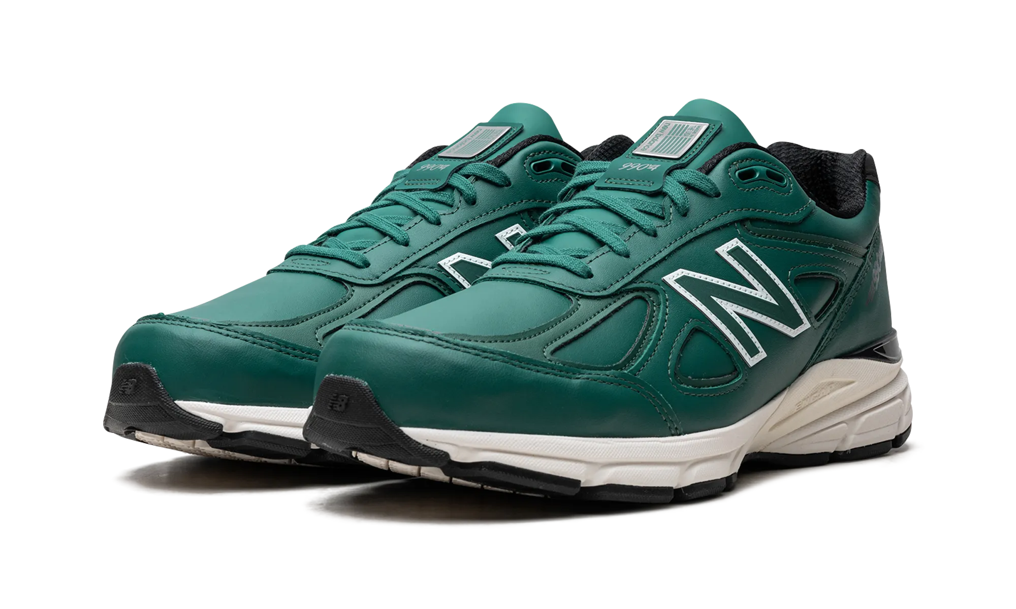 perforated upper shoes 990v4 MADE IN USA "TEAL WHITE"