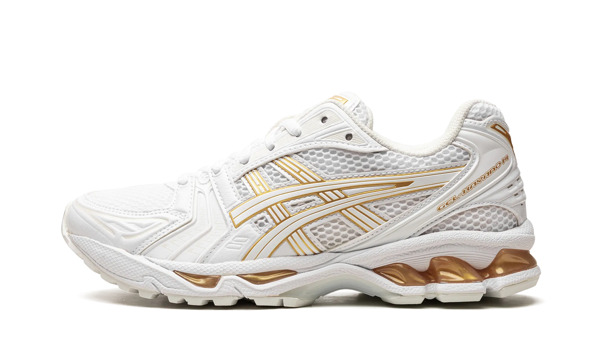 padded - tongue running option GEL KAYANO 14 WMNS "White / Gold"