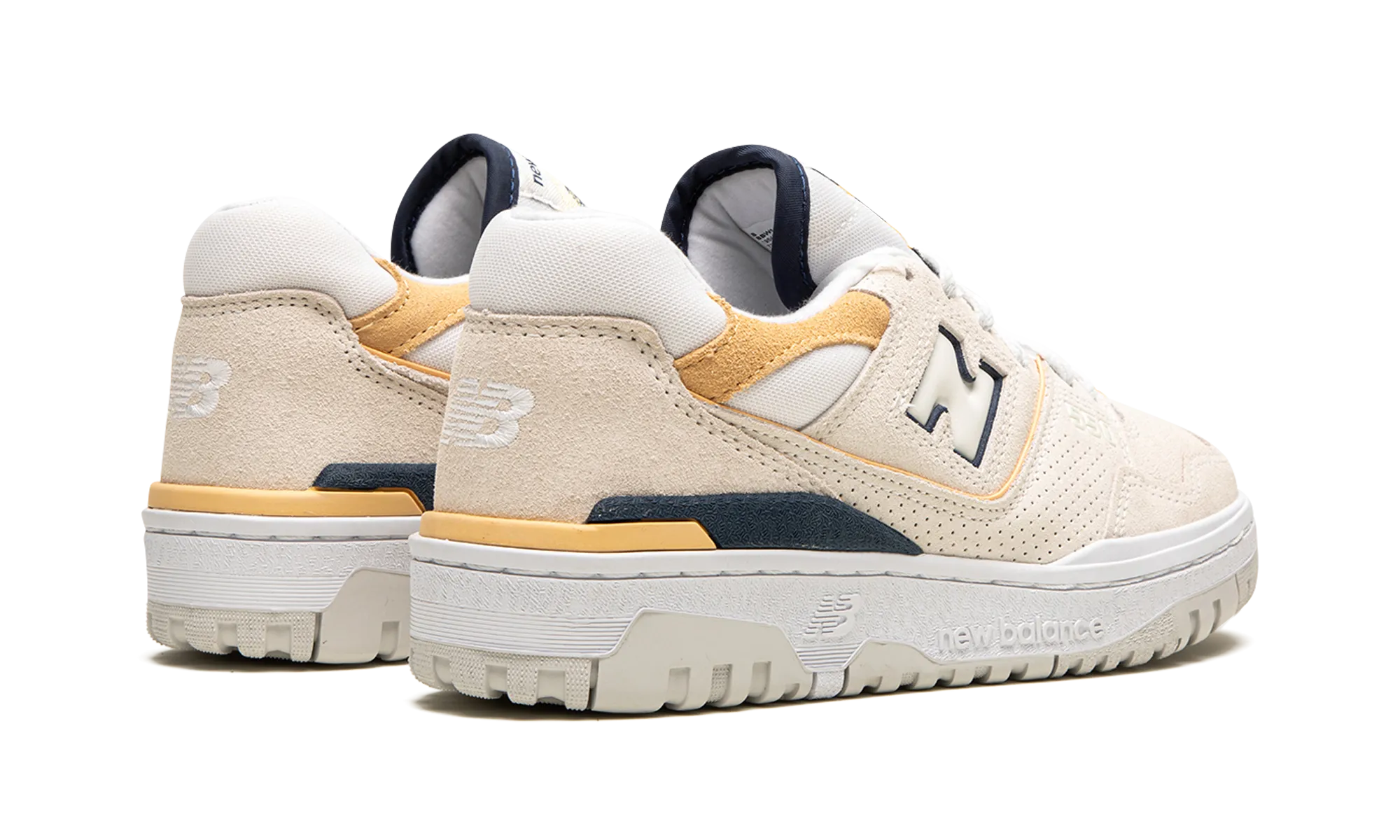 550 WMNS "Cream Yellow" perforated - lining shoes cross - fit