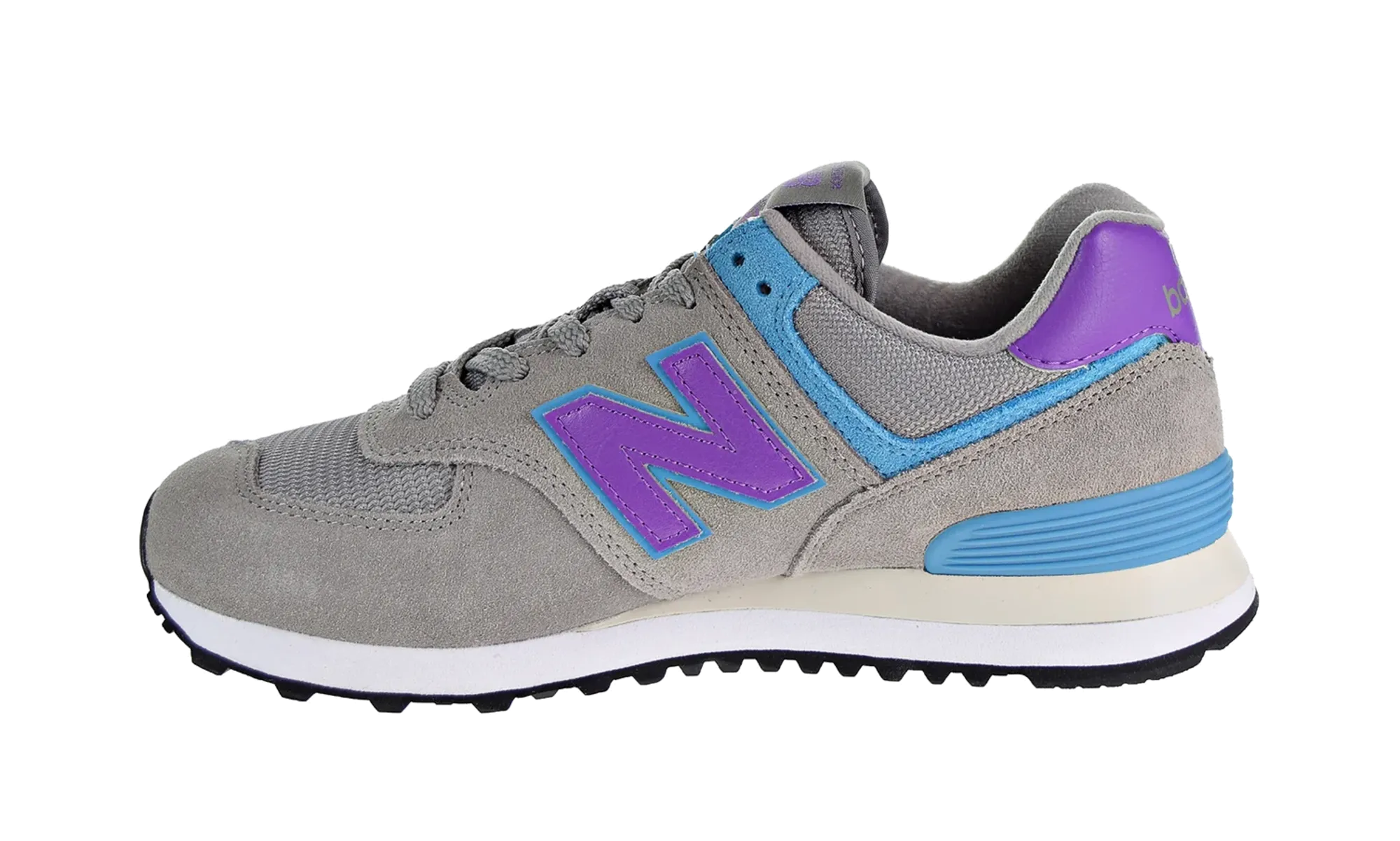 padded tongue running shoes 574 "Grey/Purple/Teal"
