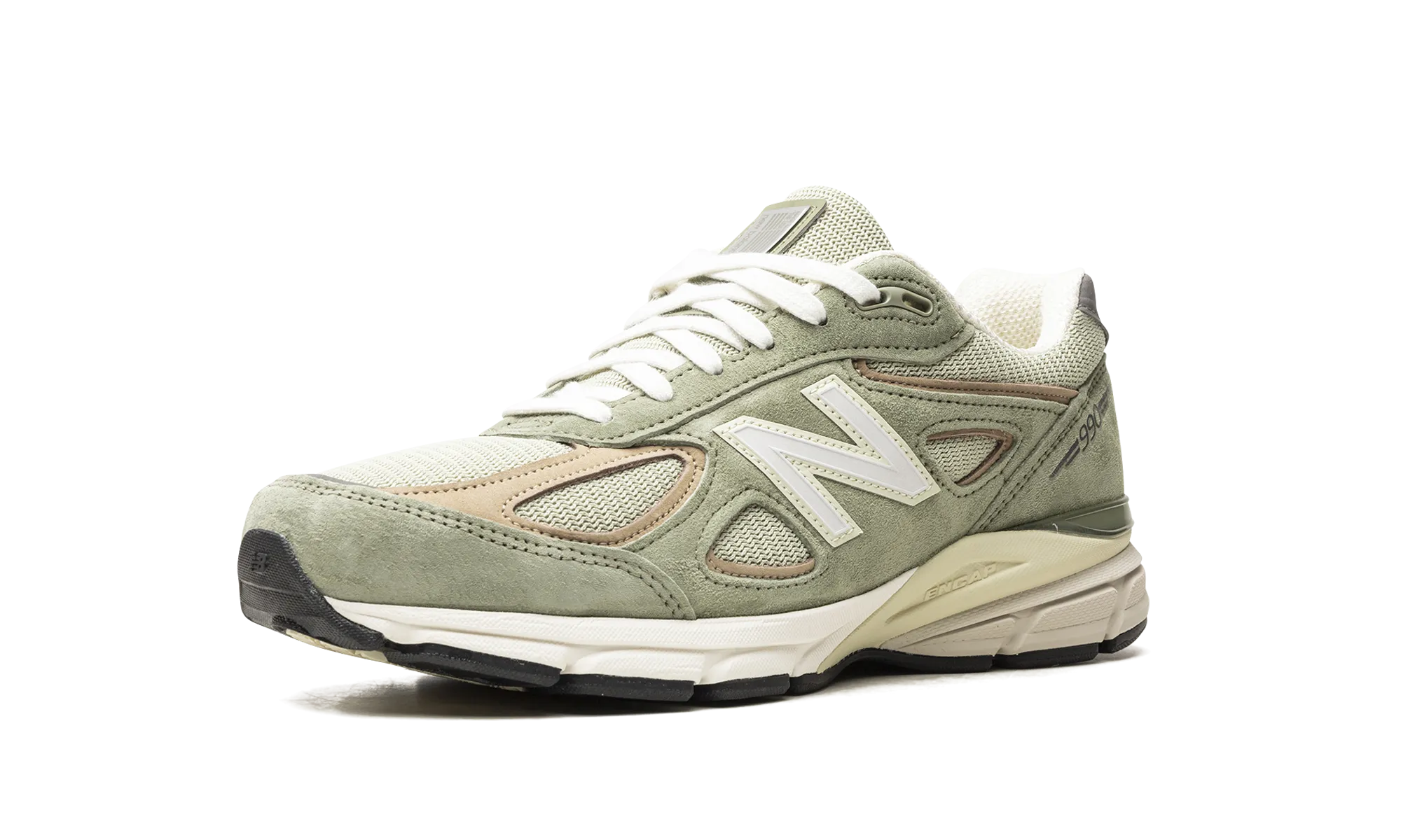 990v4 "Olive" warm weather running shoes reinforced heel shoes
