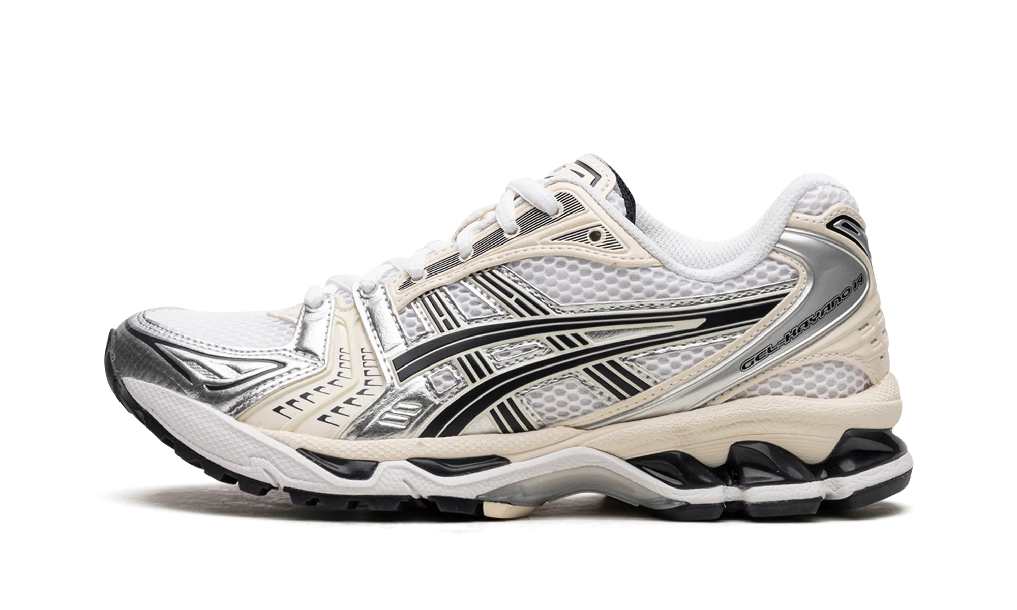 running in a travertine pool area shoes Durable Sole GEL KAYANO 14 WMNS "WHITE MIDNIGHT"