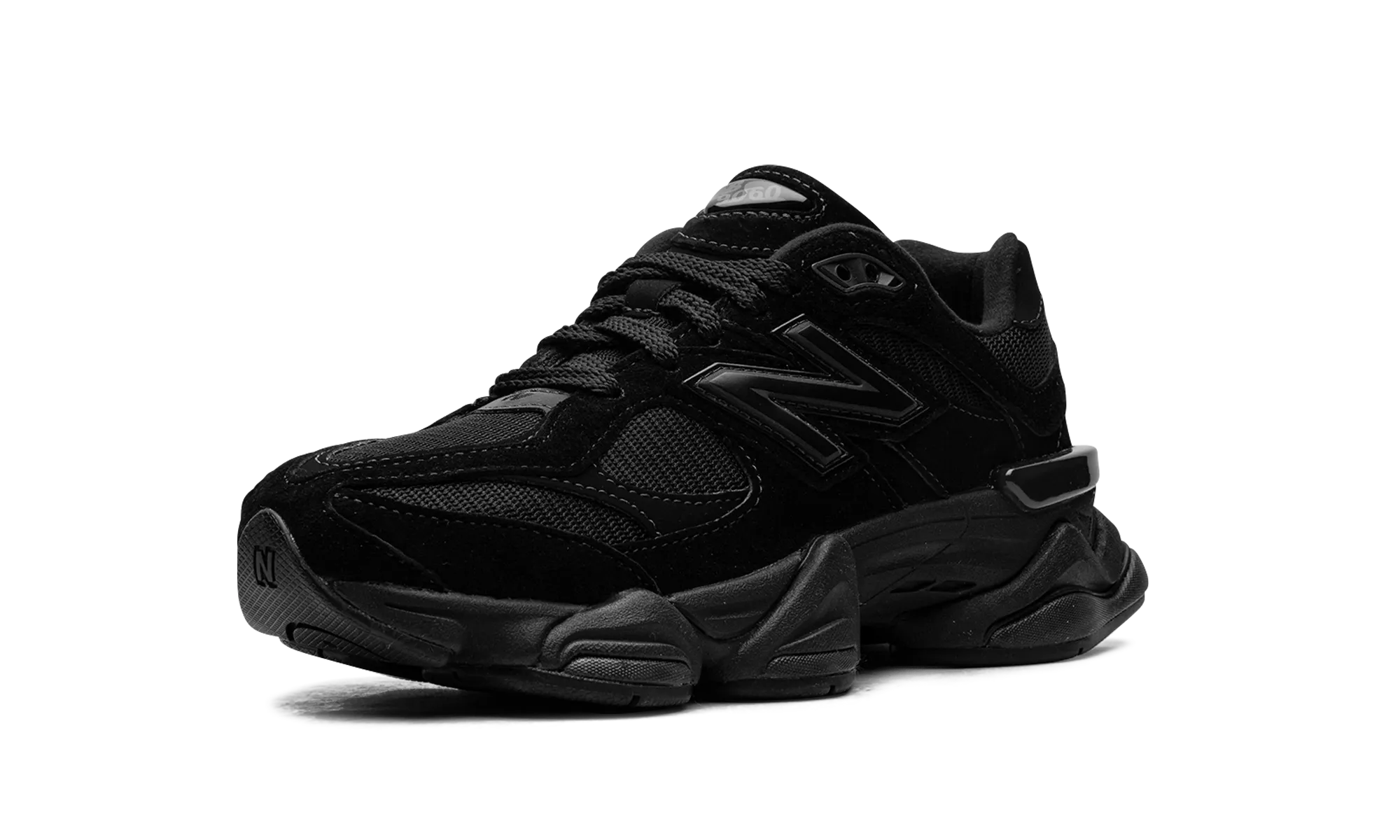 9060 "Triple Black" low - heeled - feature shoes