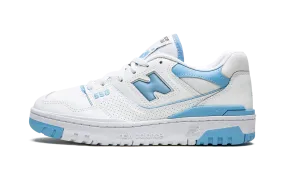 running in a softball field area shoes 550 WMNS "Blue Haze"