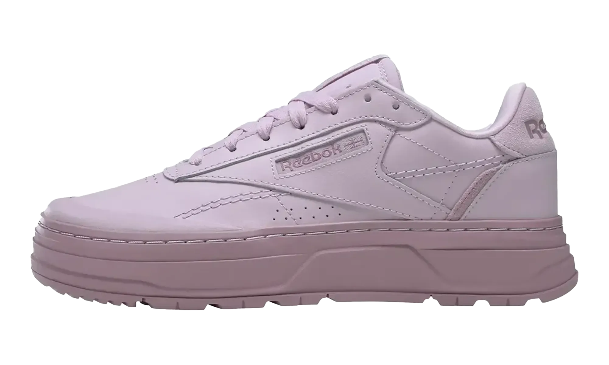 Soft Landing male athlete shoes Club C Double Geo WMNS "Pink"