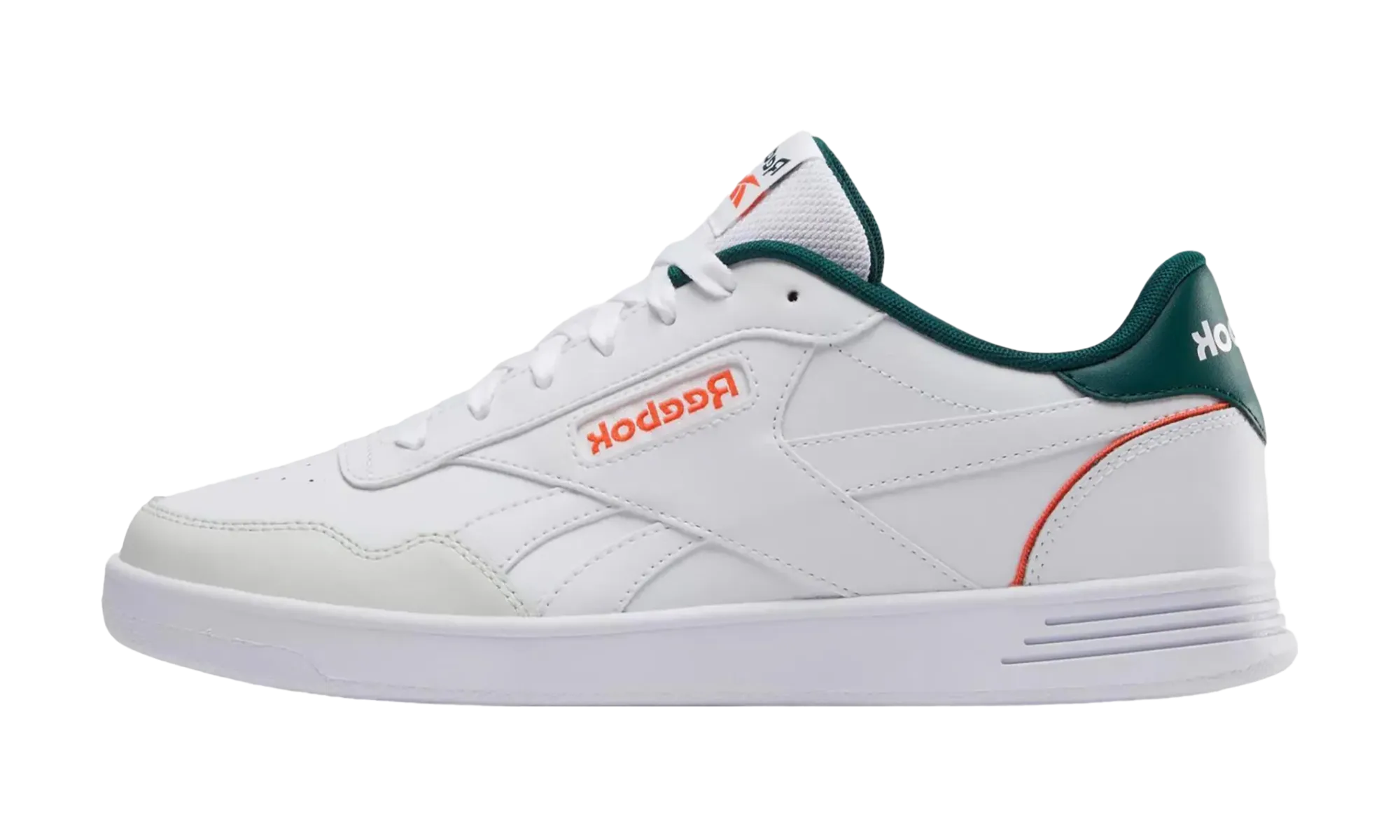 Court Advance "White/Green" zippered running wear open - toe shoes