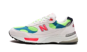 992 "White Neon Cyan" lightweight synthetic shoes