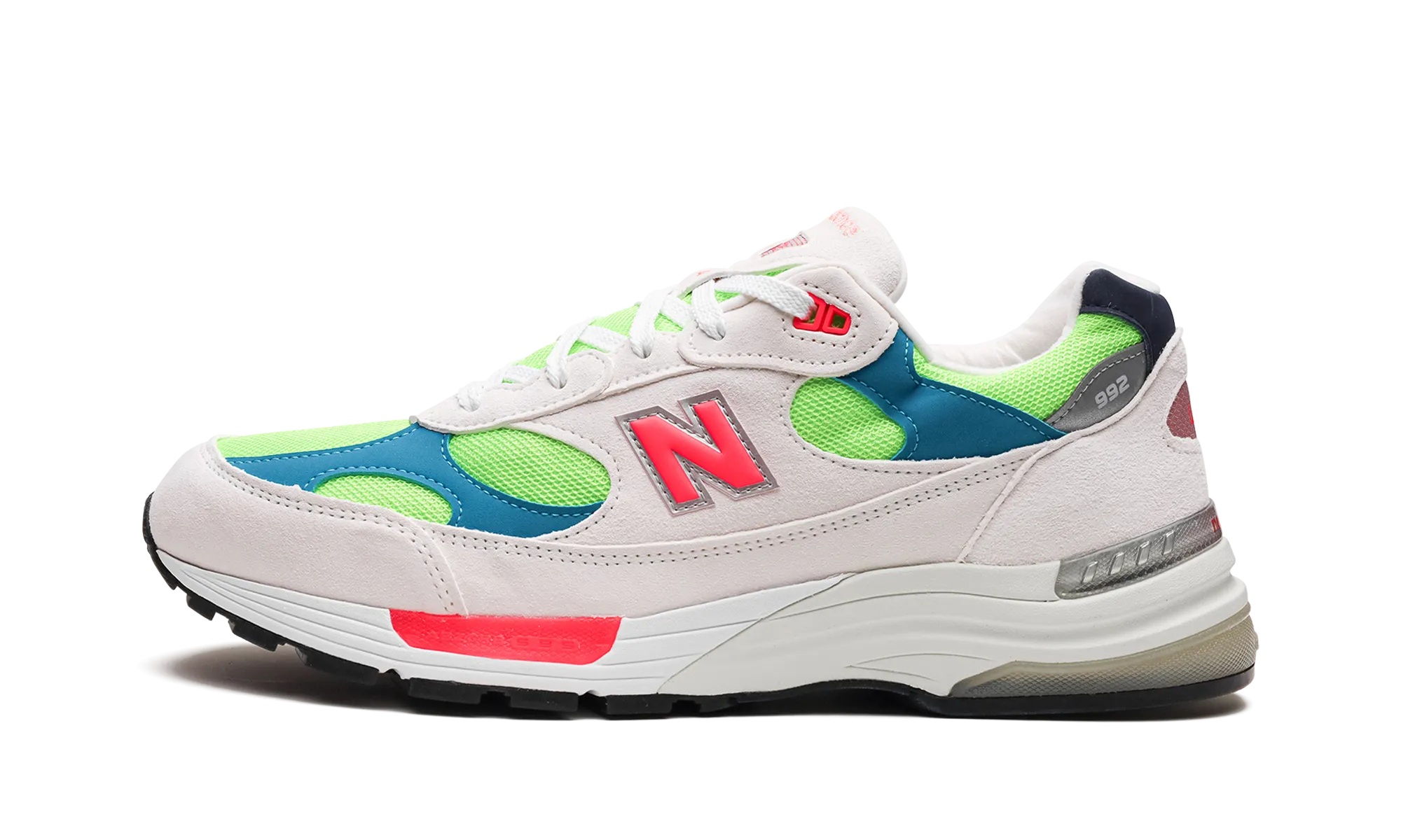 992 "White Neon Cyan" lightweight synthetic shoes