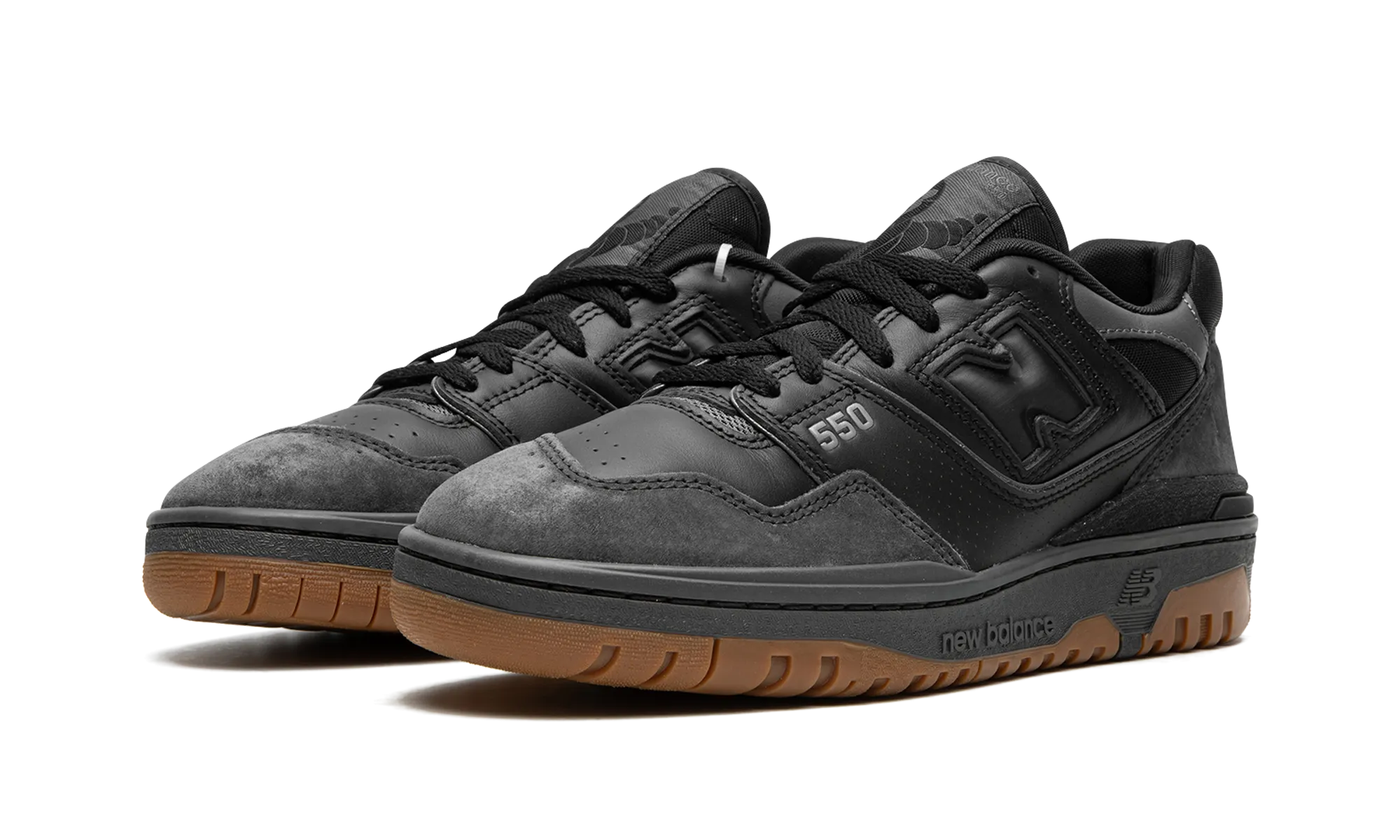 550 "Black/Gum" running in the rain shoes elastic - band running shoes