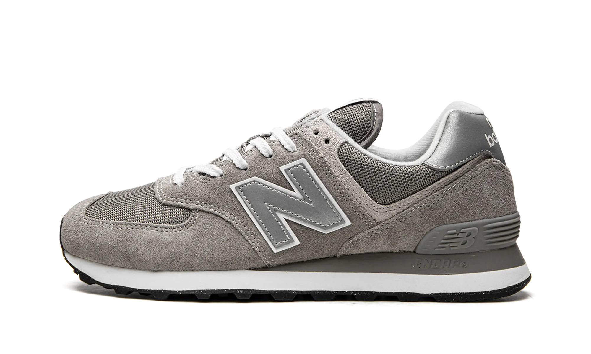 High Top padded - tongue shoes 574 "GREY/WHITE/SILVER"